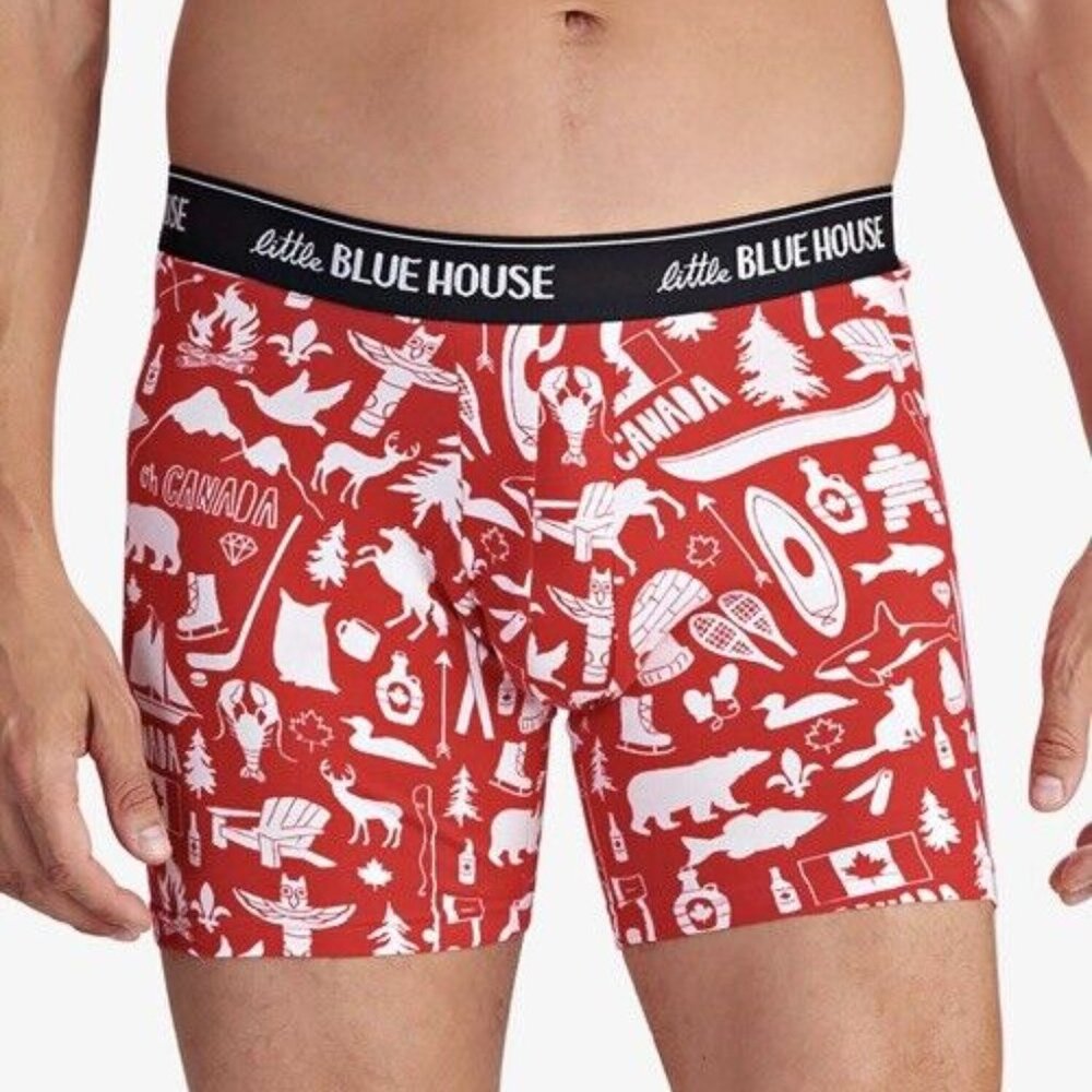 Men's Printed Sexy Boxers Christmas Gifts Underwear‎ Little Blue House By Hatley